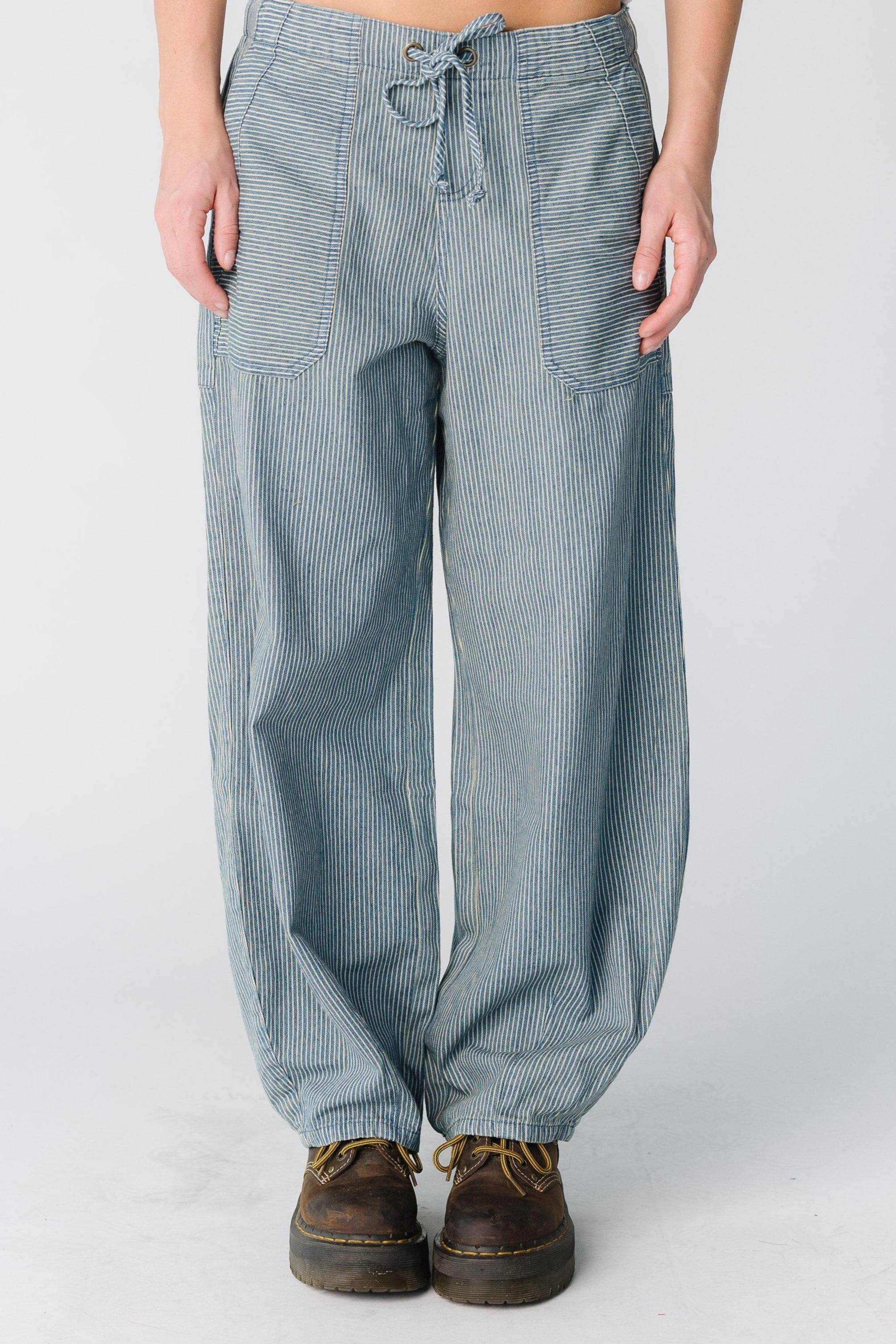 Atlantis Streifen-Denim-Fallschirmhose